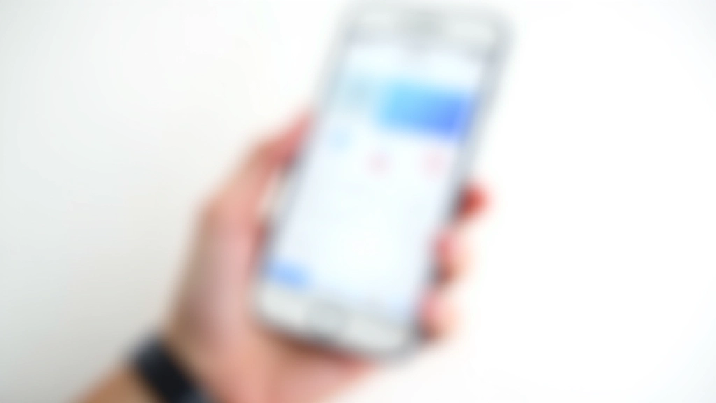 Smartphone affichant une application bancaire fintech avec interface intuitive et boutons de navigation clairs