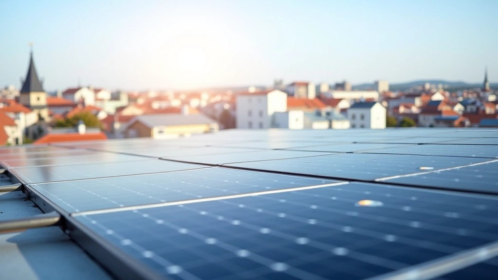 Panneaux solaires et infrastructure verte représentant l'investissement dans les énergies renouvelables