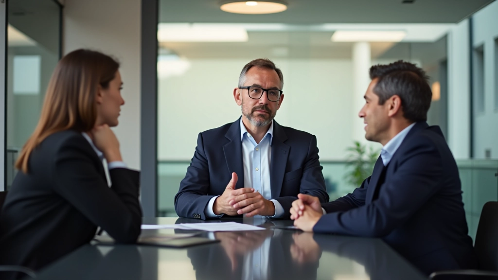Équipe travaillant sur des solutions financières
